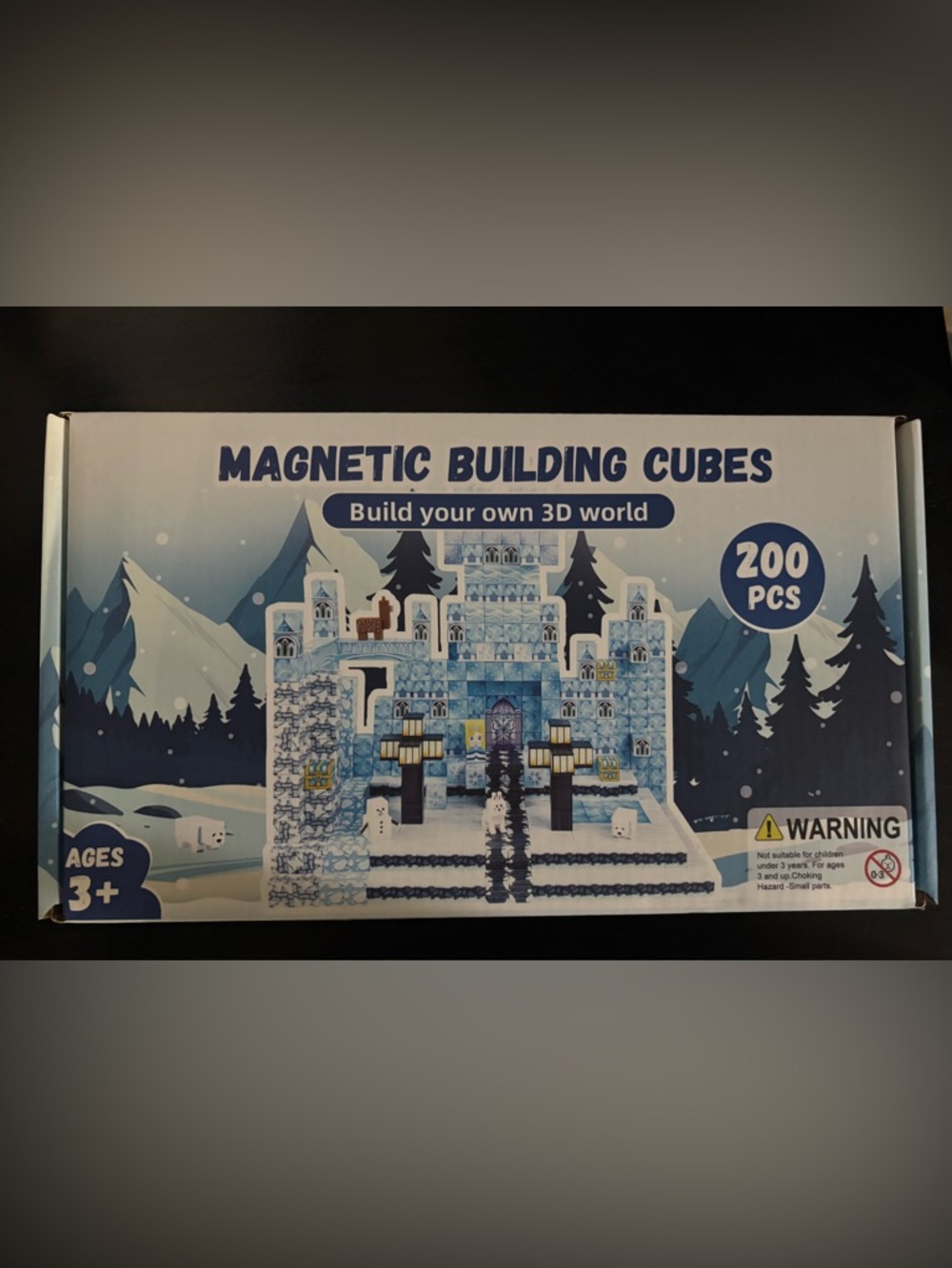 New magnetic building cubes 200 pieces elsas  ice castle